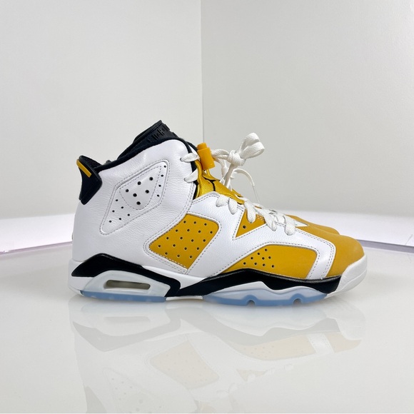 Air Jordan 6 Retro Yellow Ochre White (GS) 384665-170 Size 7Y - Picture 1 of 7